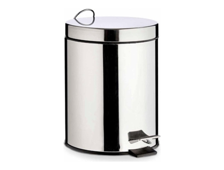 Caixote do Lixo com Pedal Aço inoxidável Prateado (3L)