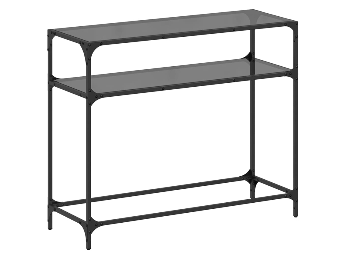 Console Table, Console Tables Vidaxl Preto Aço (98 X 35 X 81 Cm)