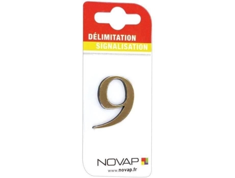 Autoadesivo Número 9 40mm Dourado Em Cartão Novap