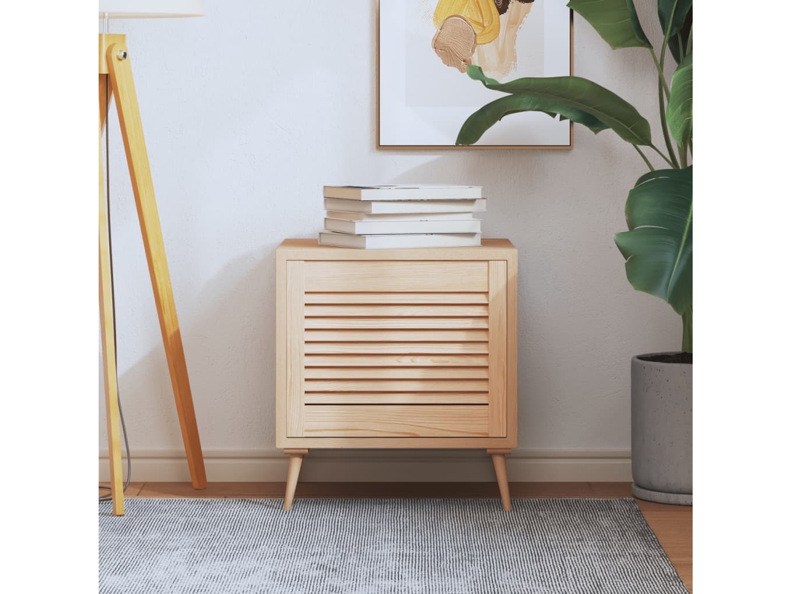 Vidaxl Porta De Armário Com Design De Persiana Pinho Maciço