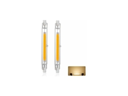 Lâmpada Led Linear R7s, 2 Unidades, 20w, 300w, 3000k, 3000lm, 118 Mm, Intensidade Regulável