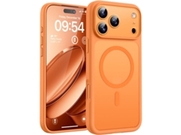 Capa Magnética Para Iphone 17 Pro De 6,3 Polegadas, Compatível Com Magsafe (laranja)