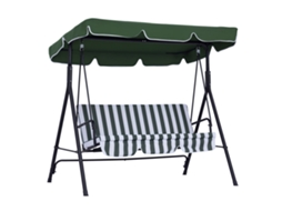 Balcão de Jardim com Almofada e Toldo 172x110x153 Cm Verde S/MARCA