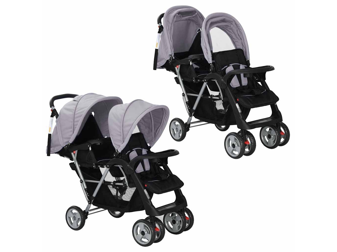 Pushchair, Pushchairs Vidaxl Cinzeto Aço