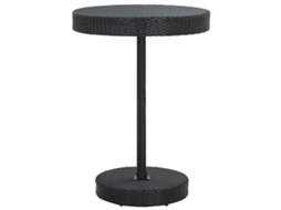 Vidaxl Mesa De Jardim 75,5x106 Cm Vime Pe Preto