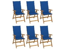 Folding Chair, Folding Chairs Vidaxl Azul Madeira (120 X 50 X 3 Cm)