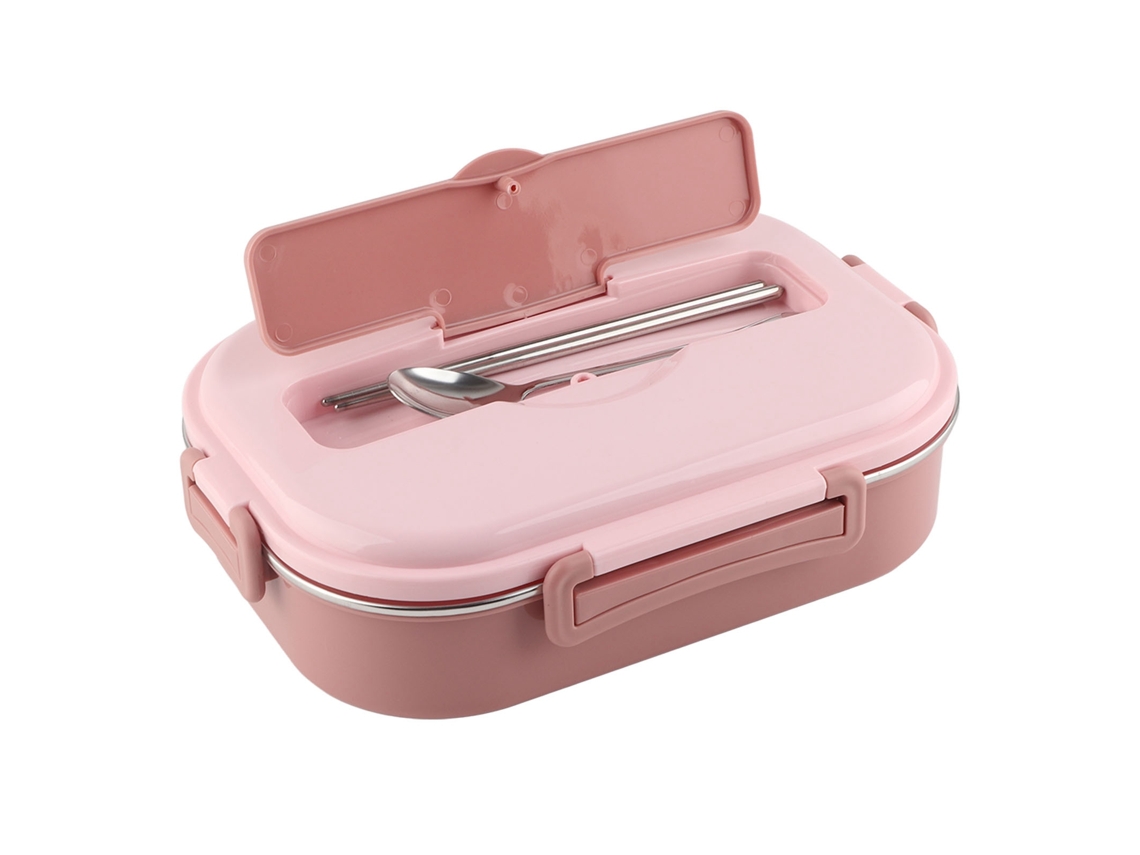 MEOIRUERY Caixa De Almoço Em Aço Inoxidável 4 Divisórias Portátil Para Bento Box Armazenamento De Alimentos Para Estudantes E Adultos