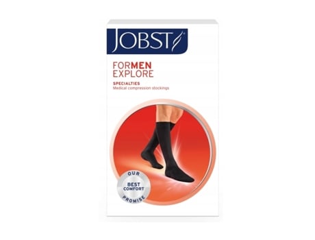 Jobst Formen Explore Knee High Compression Socks Ccl1, Closed Toe, Navy, Size 4 Essity