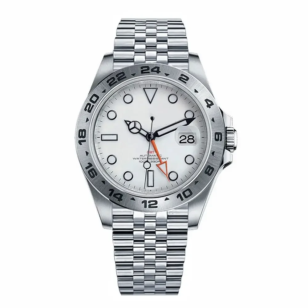 Relógio Masculino Automático Mecânico (prateado) De 40 Mm, Resistente À Água Até 200 M, Com Cristal De Safira.