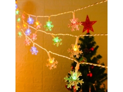 Laxiscreed Lâmpadas De Natal Com 20 Leds E Bateria, Decoração De Inverno Com Floco De Neve