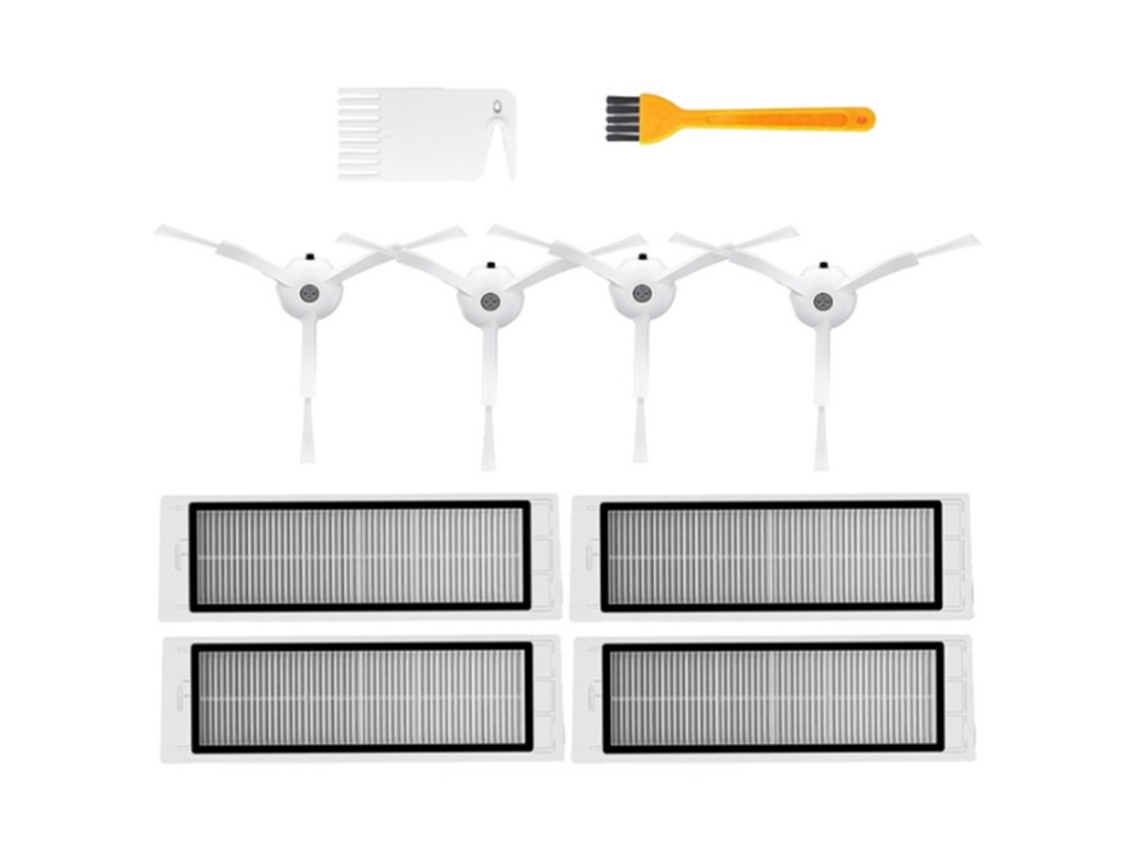 Kits de acessórios para xiaomi roborock s50 s51 e25 s5 s60 c10 roborock robô peças vácuo filtro escova lateral