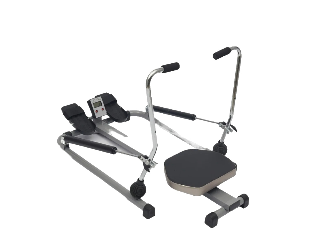 Máquina De Remo, Design Dobrável, Treino De Corpo Inteiro, Preto