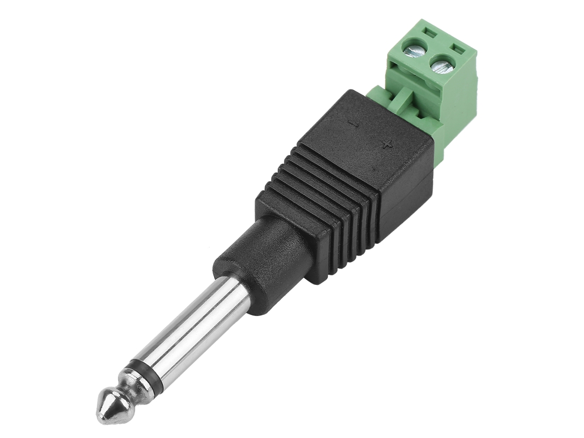 Laxiscreed Conector Mono 6.3mm Macho Para Terminais Av De Áudio E Vídeo