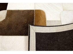 Tapete ZERIMAR Patchwork (Castanho - 180x120 cm - Pele)
