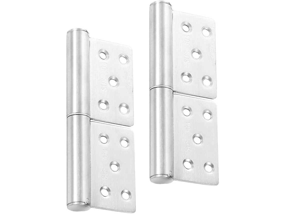 Dobradiças De Porta Removíveis Em Aço Inoxidável, 1 Par, Prateadas (1