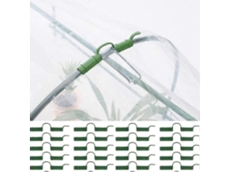 20 Abrazaderas para Invernadero, Clips para Tuberías y Film, Resistente, Fácil Uso, 11mm S/MARCA