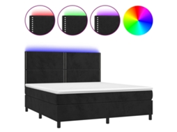 Box Spring Bed, Box Spring Beds Vidaxl Preto Veludo (180 X 200 Cm)