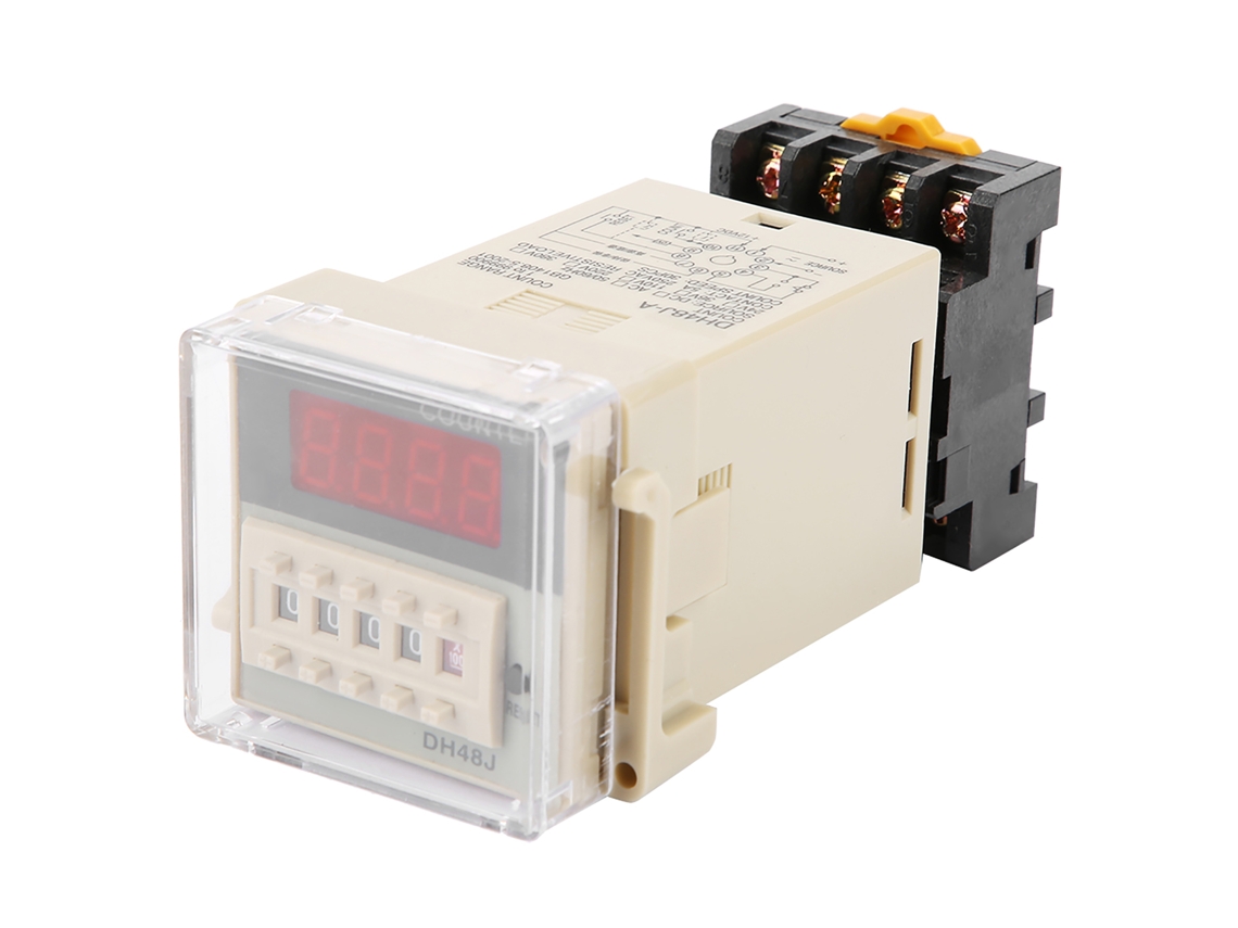 Relé Contador Digital Dh48j‑11a 11 Pinos Display Led 1‑999900 220vac