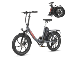 Bicicleta Elétrica MAXTURN Mule Motor 250w Bateria 48v20ah 20'' Travão a Disco Mecânico Cinza