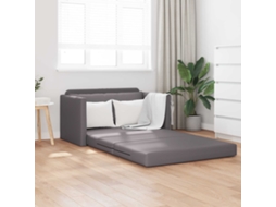 Vidaxl Sofá-cama Cinzeto 124 X 71 X 78 Cm Couro Artificial