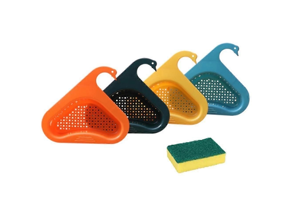 Conjunto Com 4 Cestos De Cozinha Para Pia, Com Escorredor E Filtro Triangular