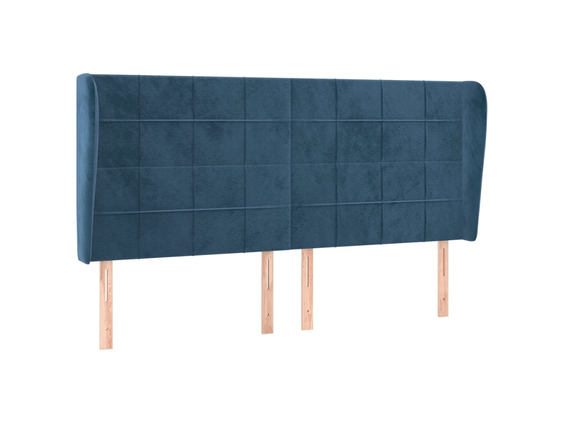 Headboard, Headboards Vidaxl Azul Veludo (163 X 23 X 118/128 Cm)