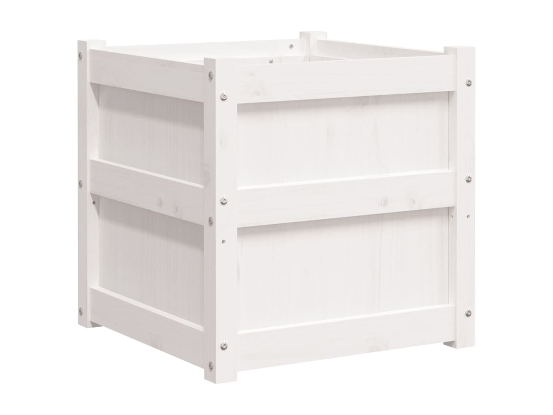 Garden Planter, Garden Planters Vidaxl Branco Madeira De Pinho (n/a)