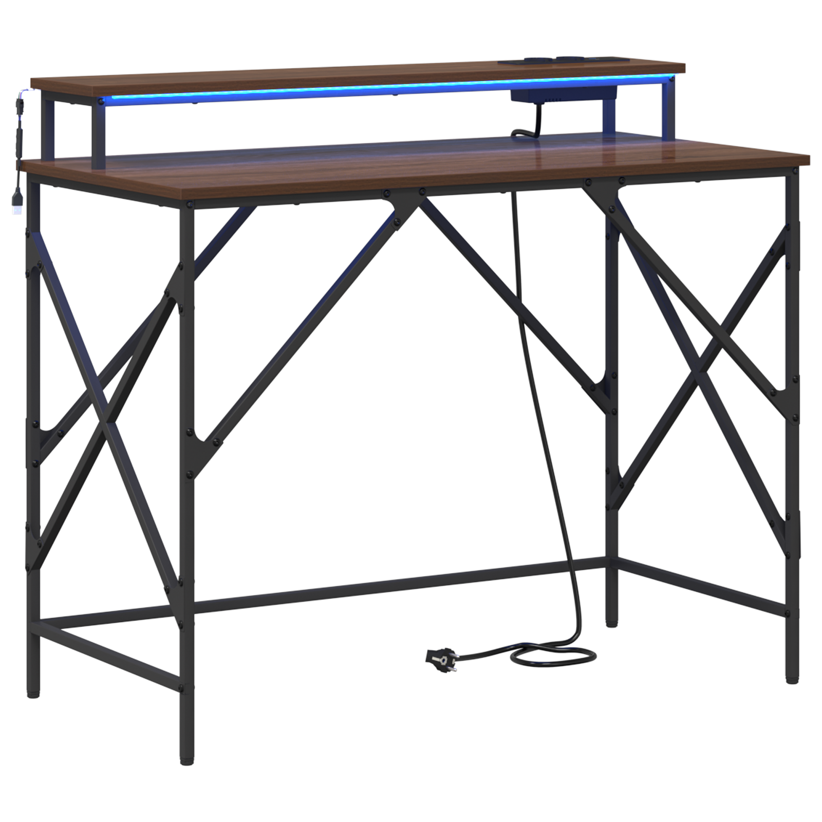 Conjunto 1 Escrivaninha De Escritório Vidaxl Castanho Derivados De Madeira (100 X 50 X 86,5 Cm)