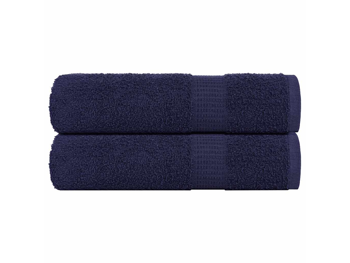 Vidaxl Toalhas Mãos Frogn 2 Pcs 50x100 Cm 360 G/m² Azul Marinho
