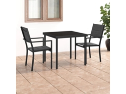 Conjunto 3 Peças De Jantar Para Exterior Aço Dkd Home Decor