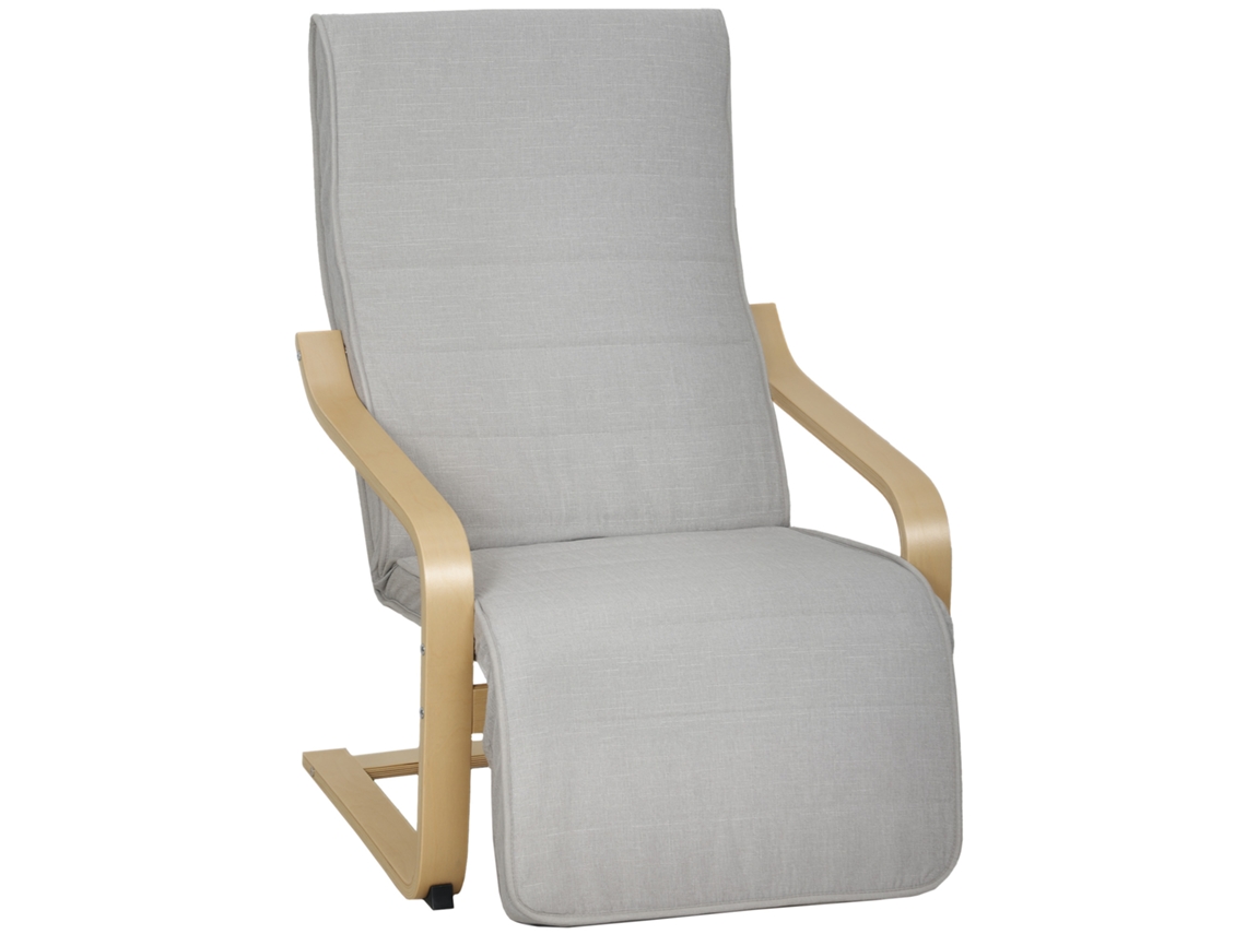 Poltrona MDUG de Sala com Apoio para Braços, Bolso Lateral, Estrutura de Aço, 68x76x81cm cinza