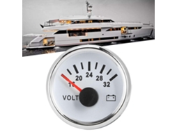 Voltímetro Universal Com Luz De Fundo Vermelha Para Barco Carro 52 Mm