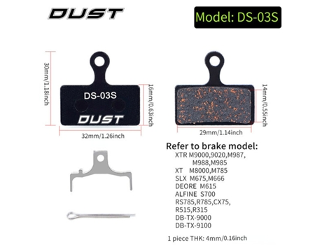 Pastilhas De Freio A Disco Semimetálicas Para Bicicleta Bb5 E Bb7. Punnyb Slo