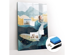 Quadro Magnético Decorativo Baleia De Mármore Para A Cozinha Espelharte (60x90 Cm)