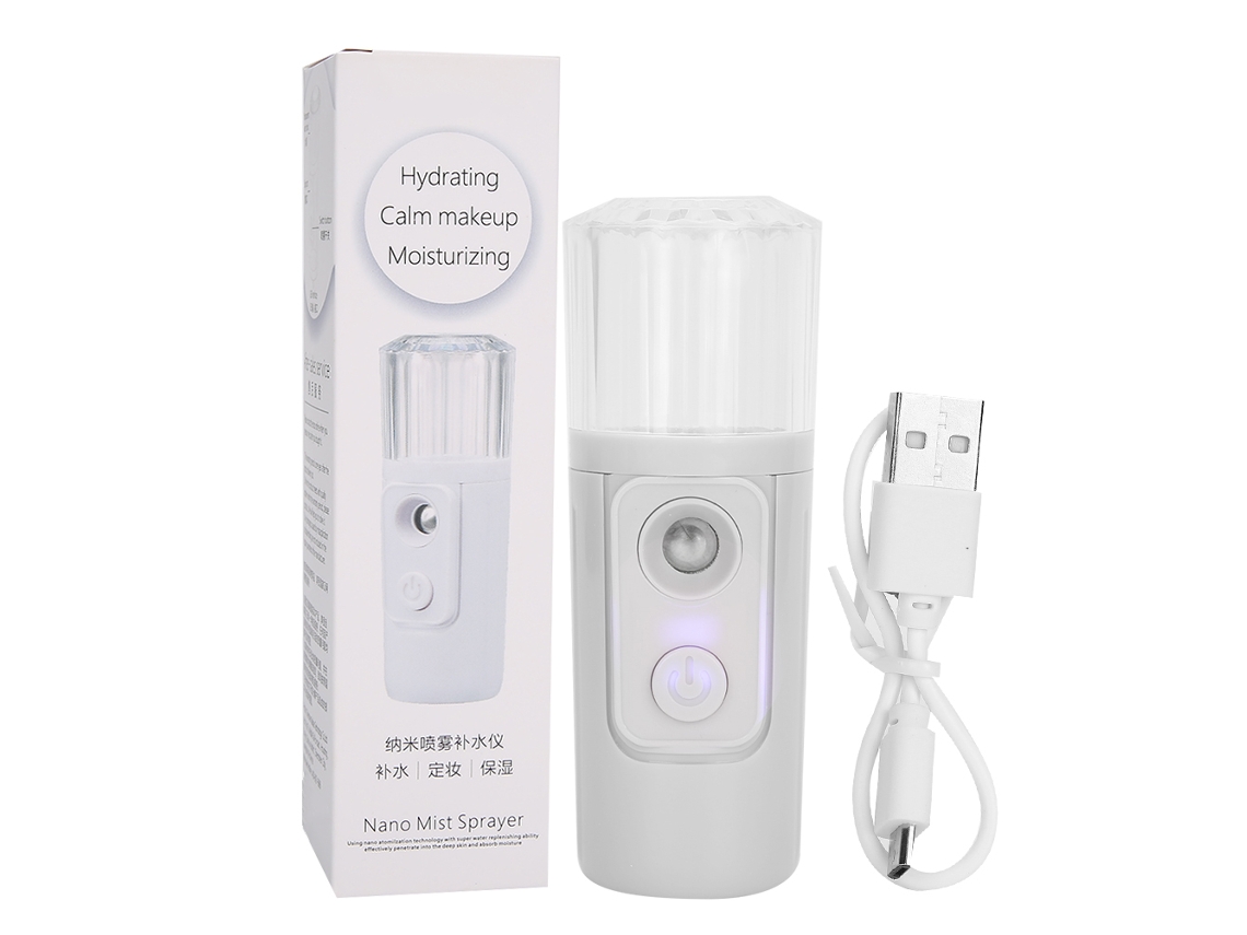 Pulverizador Portátil Recarregável Com Neblina Nanométrica Para Hidratação Facial