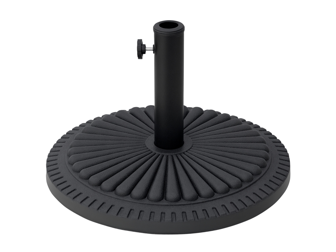 Base rotunda in HDPE da 14kg per pali Ø35-48mm, nero ZENCORE SERVICES