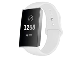 Bracelete Silicone Líquido para Branco Fitbit by Google Charge 4