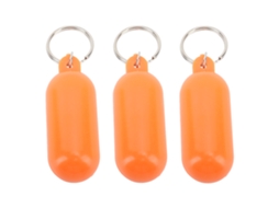 Yncm-chaveiro Flutuante Aço Inox Abs Laranja 3pcs