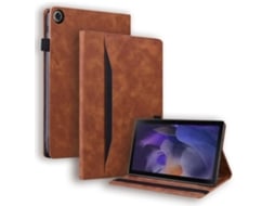 Capa De Couro Pu Para Samsung Galaxy Tab A9+-marrom