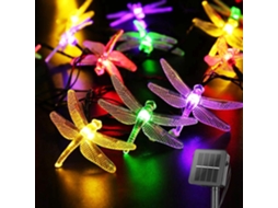 Luzes de Corda Solares Libélula Ao Ar Livre 20,8 Pés 30 Led À Prova D'Água Luzes de Fadas Movidas a Energia Solar Luzes Decorativas de 8 Modos para C
