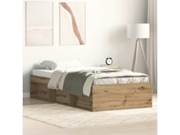 Vidaxl Estrutura De Cama Sem Colchão 100x200cm Derivados De Madeira