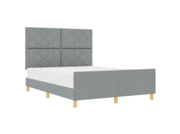 Estrutura da Cama Cinzento claro 160 X 200 Cm Tecido MAISON EXCLUSIVE