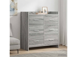 Vidaxl Buffet Sonoma Cinzento 75 X 33 X 80 Cm Derivados De Madeira