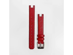 Pulseira De Aço Inoxidável Com Fecho De Couro Para Smartwatch De 14 Mm