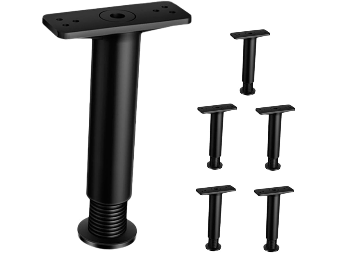 Shineofi 6 Peças Extensores De Altura Ajustáveis Para Pés Cama, Pés De Suporte Resistentes Para Móveis Com Estrado Cama
