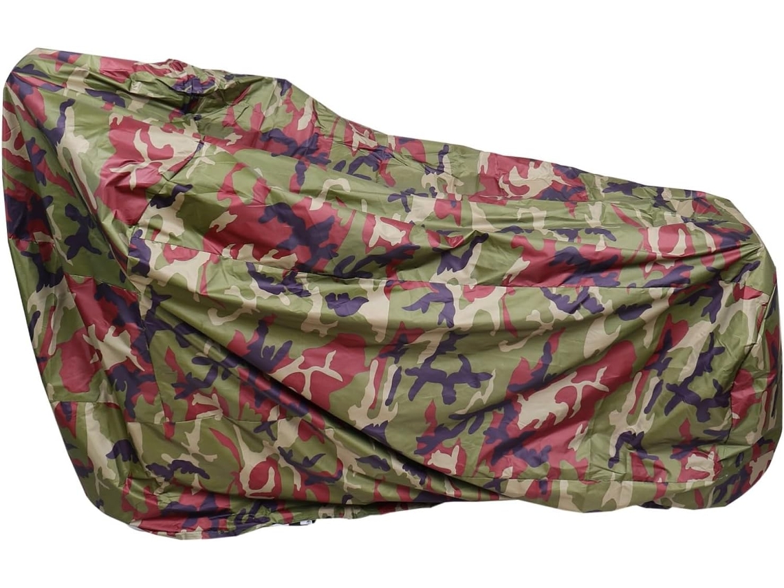 Capa De Chuva Camuflada Tamanho Xl - Proteção Contra Chuva, Poeira E Raios Uv - Respirável