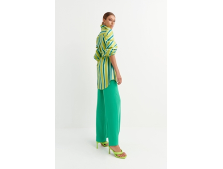 Vestido CYRANA Reiko Poliéster para Mulher (XS - Verde)