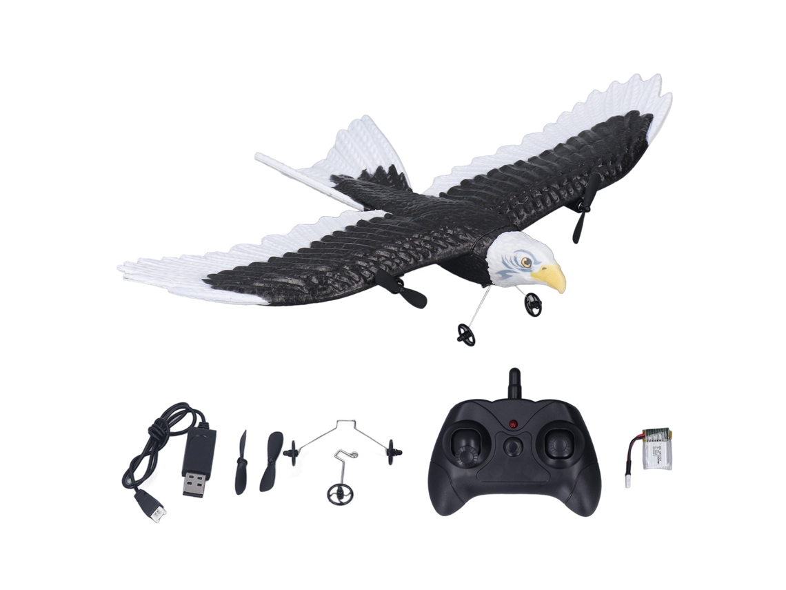 Brinquedo Avião Pássaro Com Controle Remoto 2 Canais Resistente A Quebras Para Crianças