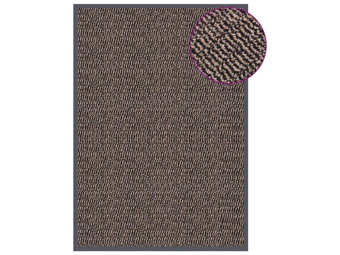 Vidaxl Tapete De Entrada Tufado 60x90 Cm Castanho-escuro