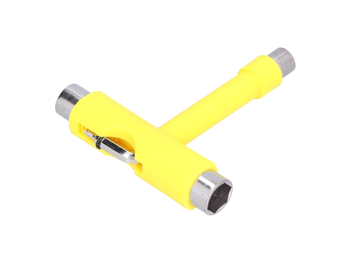 Ferramenta Multifuncional Portátil Para Skateboard Kit Chave Hexagonal Tipo T Parafusos Amarela